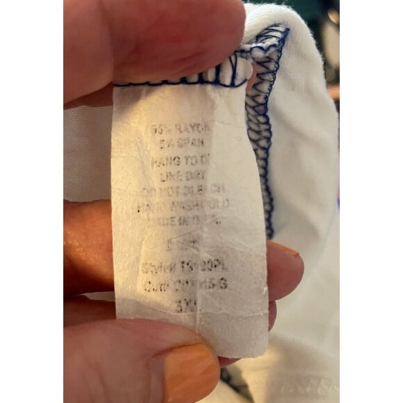 Chic Soul Womens 3X Broken Record Striped Asymmetrical Hem Short Sleeve Top - Picture 4 of 4